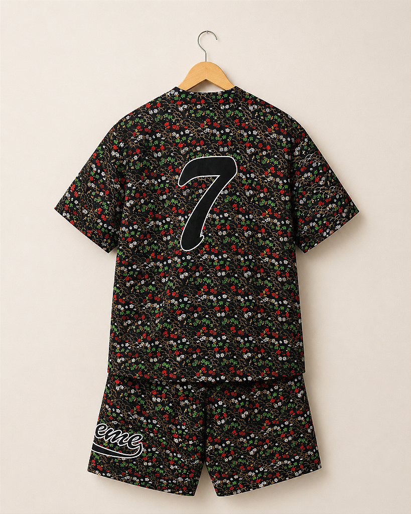 Supreme Floral Jacquard Jersey 'Black' - Loro - Itens Exclusivos e