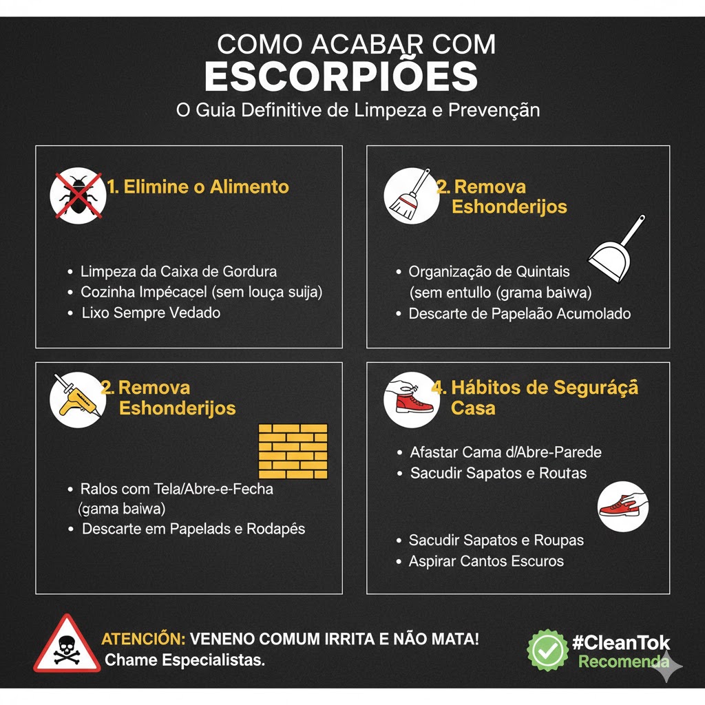 Como Acabar com Escorpiões: O Guia Definitivo de Limpeza e Prevenção