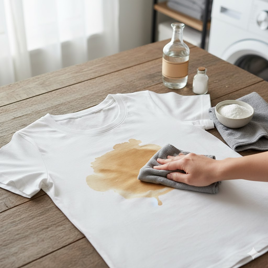 Como tirar mancha de café da roupa