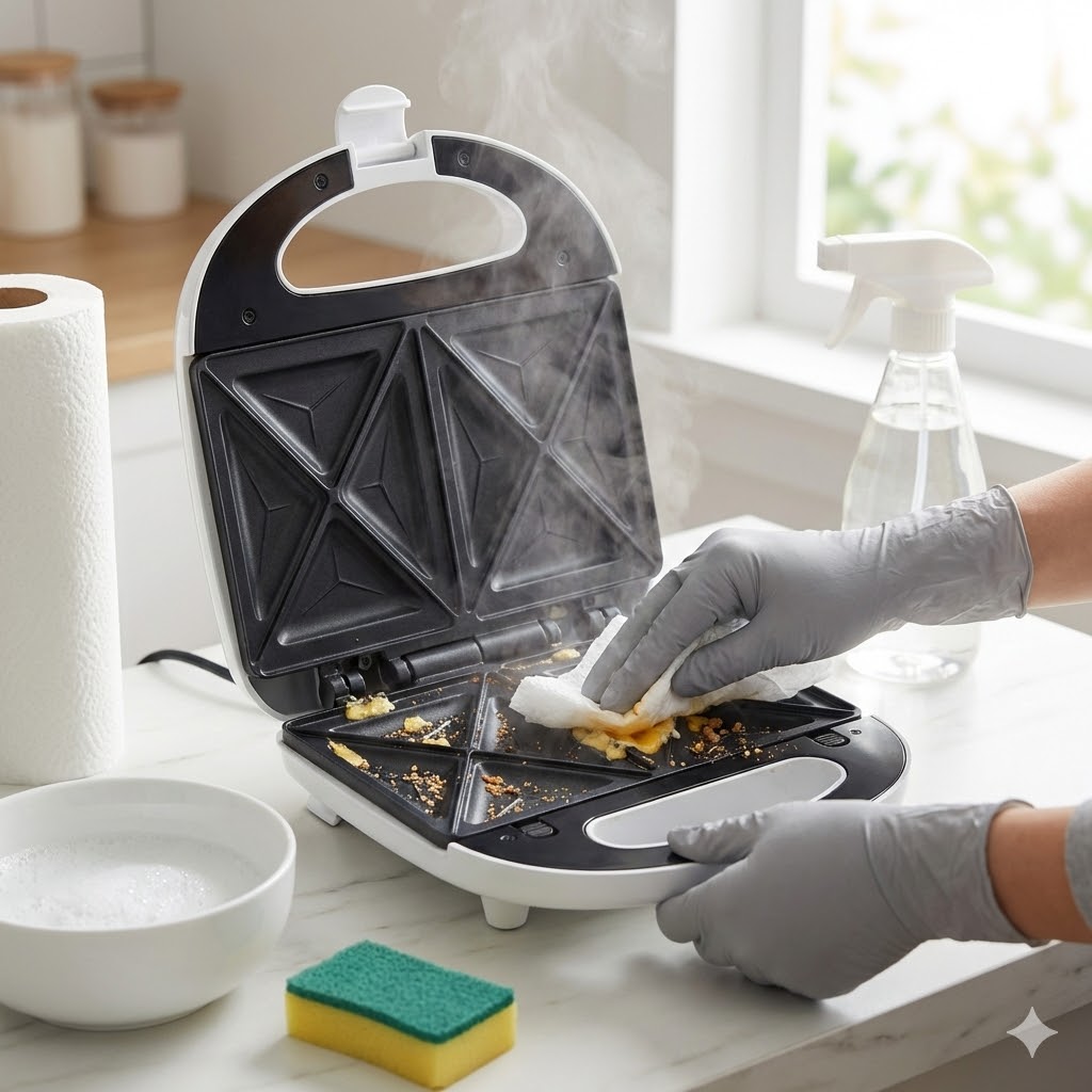 Como limpar sanduicheira