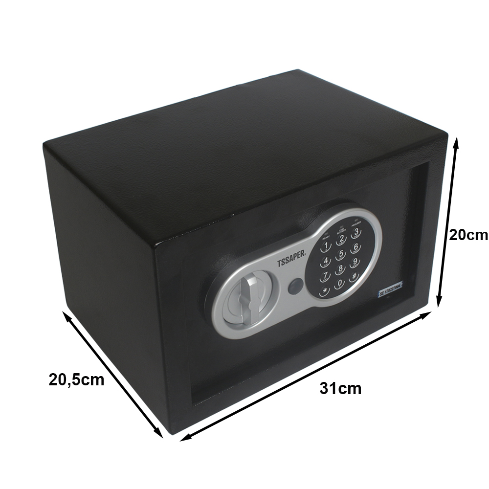 EZスーパーボックスフライ20 Cofre Eletrônico Digital Teclado Com Senha + 2 Chaves E20st - Tssaper