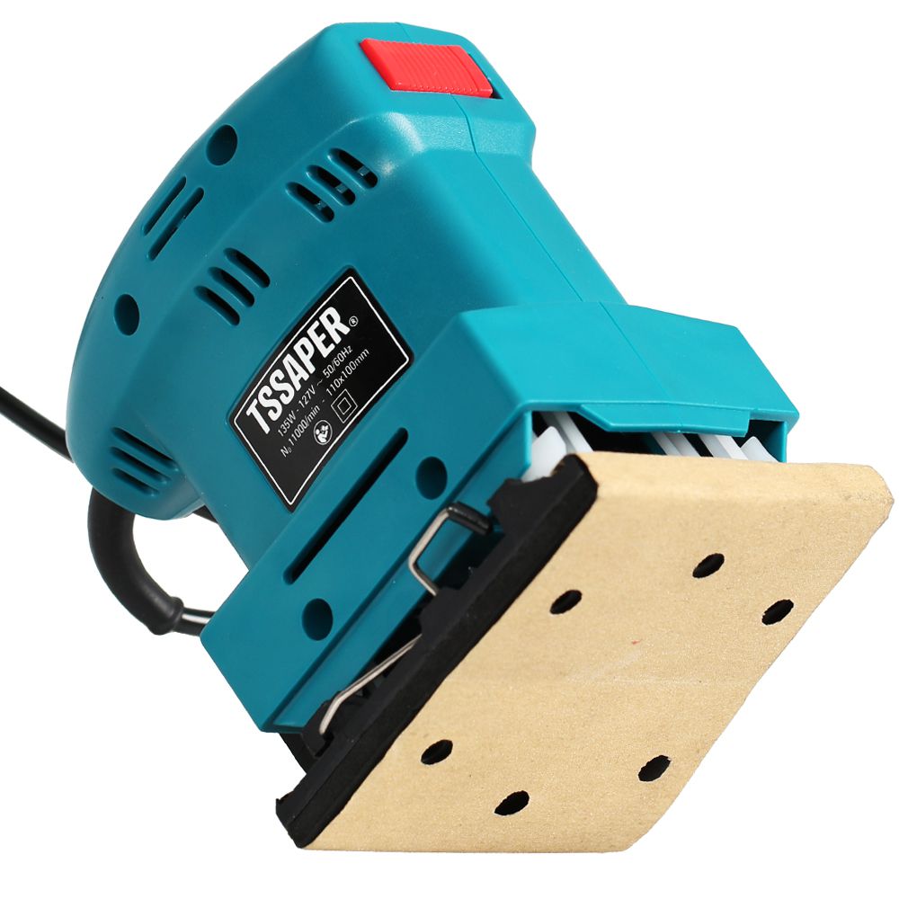 Lixadeira elétrica Orbital 110 X 100mm 135w Madeira Metal Tssaper