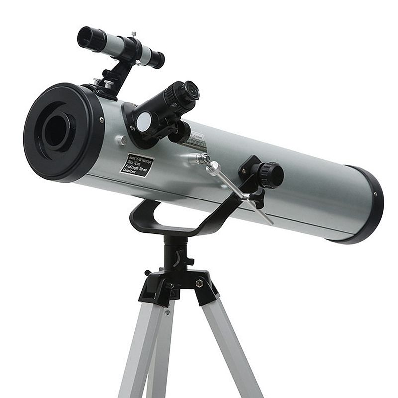 Telescópio Astronômico e terrestre azimutal f70076m objetiva 76mm