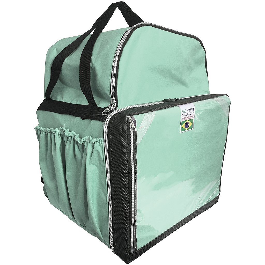 MOCHILA BAG DELIVERY VERDE CLARO REFORÇADA BAGBRASIL - Bag Brasil