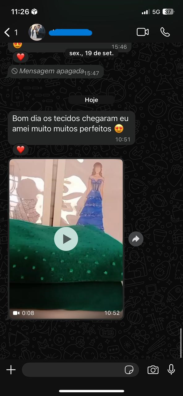 Depoimento WhatsApp Tiradentes Tecidos