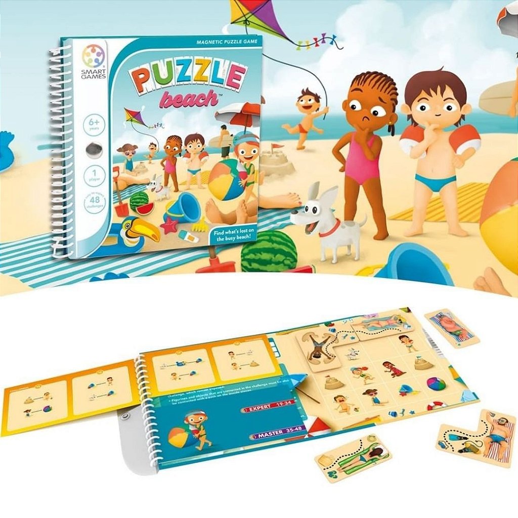 Puzzle Beach - jogo de lógica - Botão Colorido