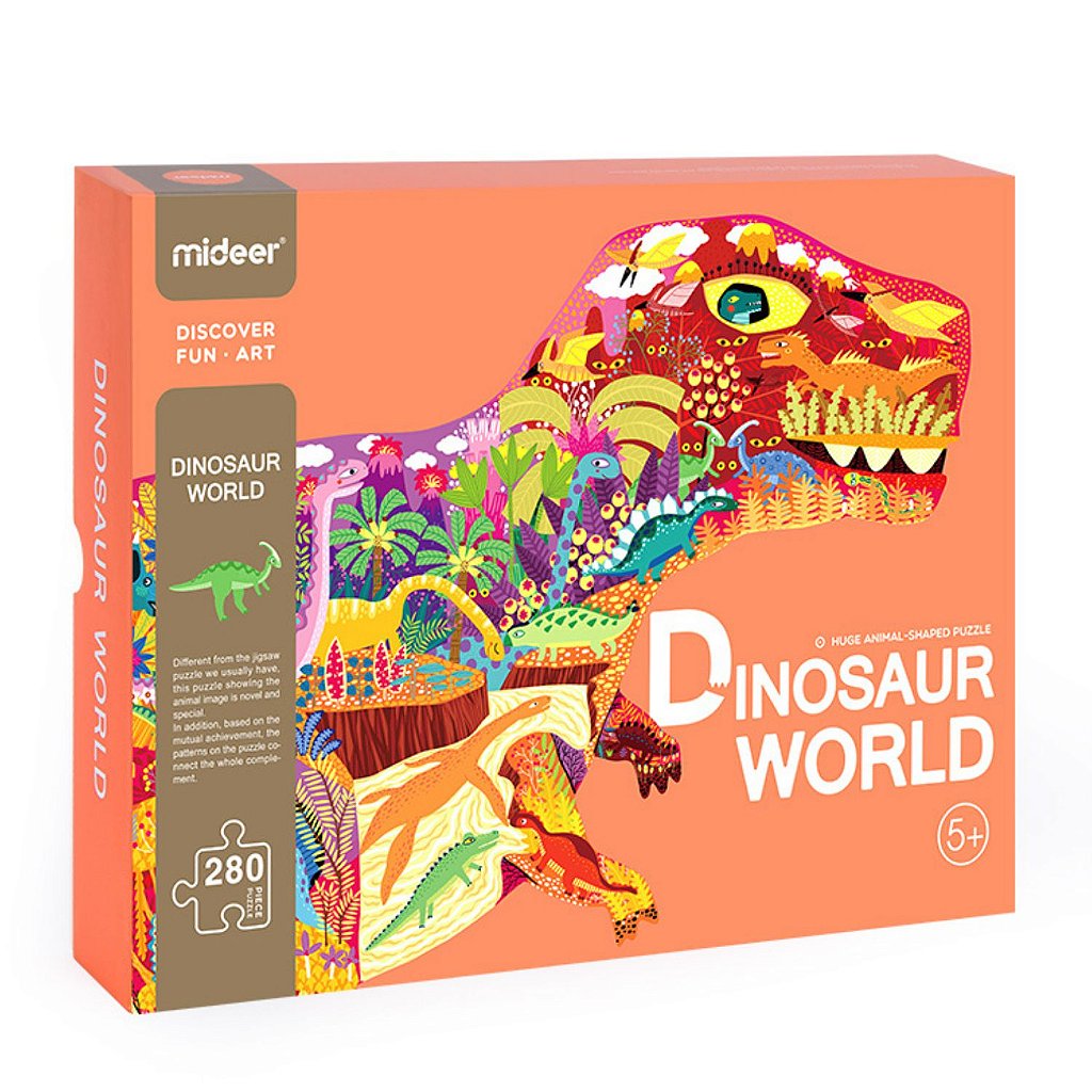 Quebra-Cabeça Formato Dinossauro 280 Peças - Grimm Toys