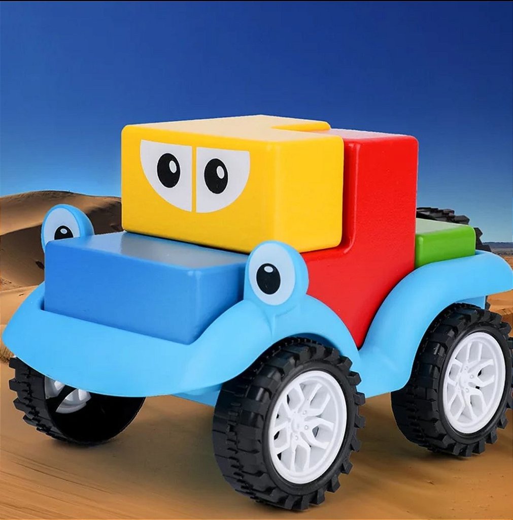 Quebra-cabeça de carro 3D com 48 desafios. Blocos de madeira - Grimm Toys