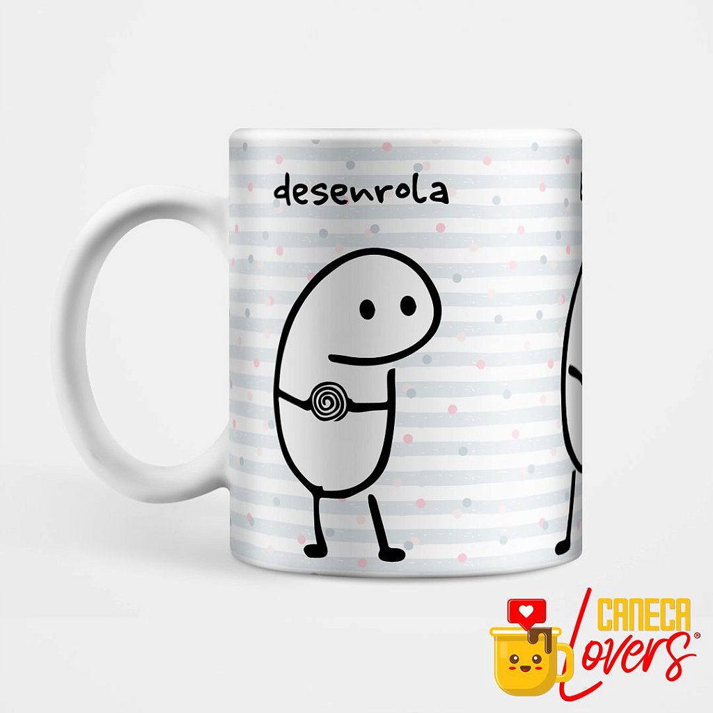 Caneca Flork Porcelana Desenrola, Bate, Joga em Promoção na Americanas