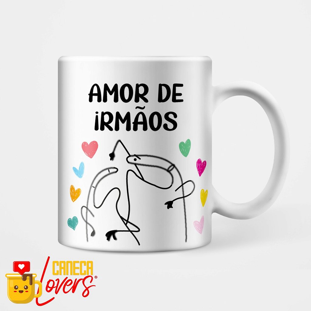 Caneca Flork Meme Para Namorados Cobertura Bolo É Amor Geek