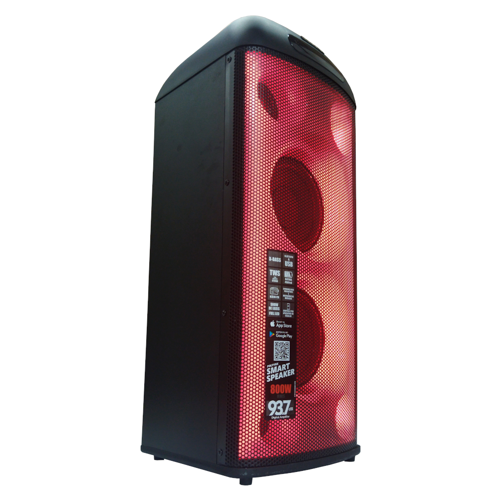Caixa Ativa Com Bateria 600W 2 x 6,5 polegadas XT-660T - POLYVOX