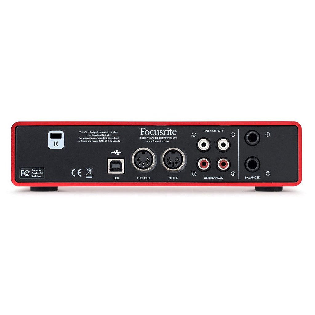 Interface De Áudio 2° Geração SCARLETT 2i4 - FOCUSRITE - KEEPSOUND