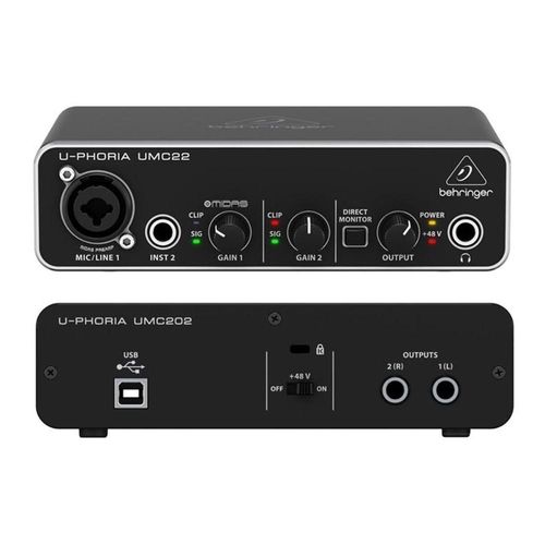 Interface De Áudio U-Phoria UMC22 - BEHRINGER - KEEPSOUND - Loja