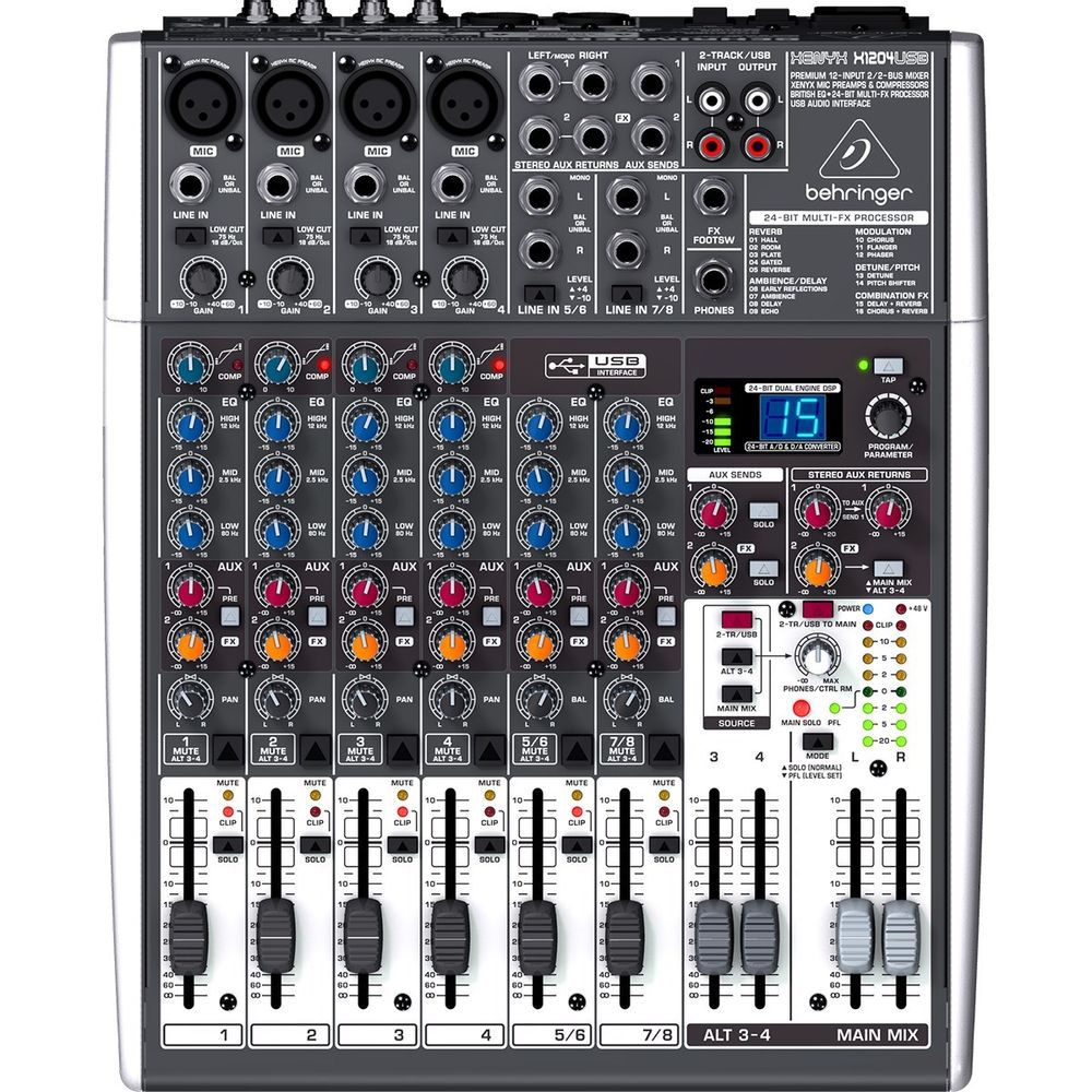 Mesa de Som 12 Canais XENYX X1204USB - BEHRINGER - KEEPSOUND