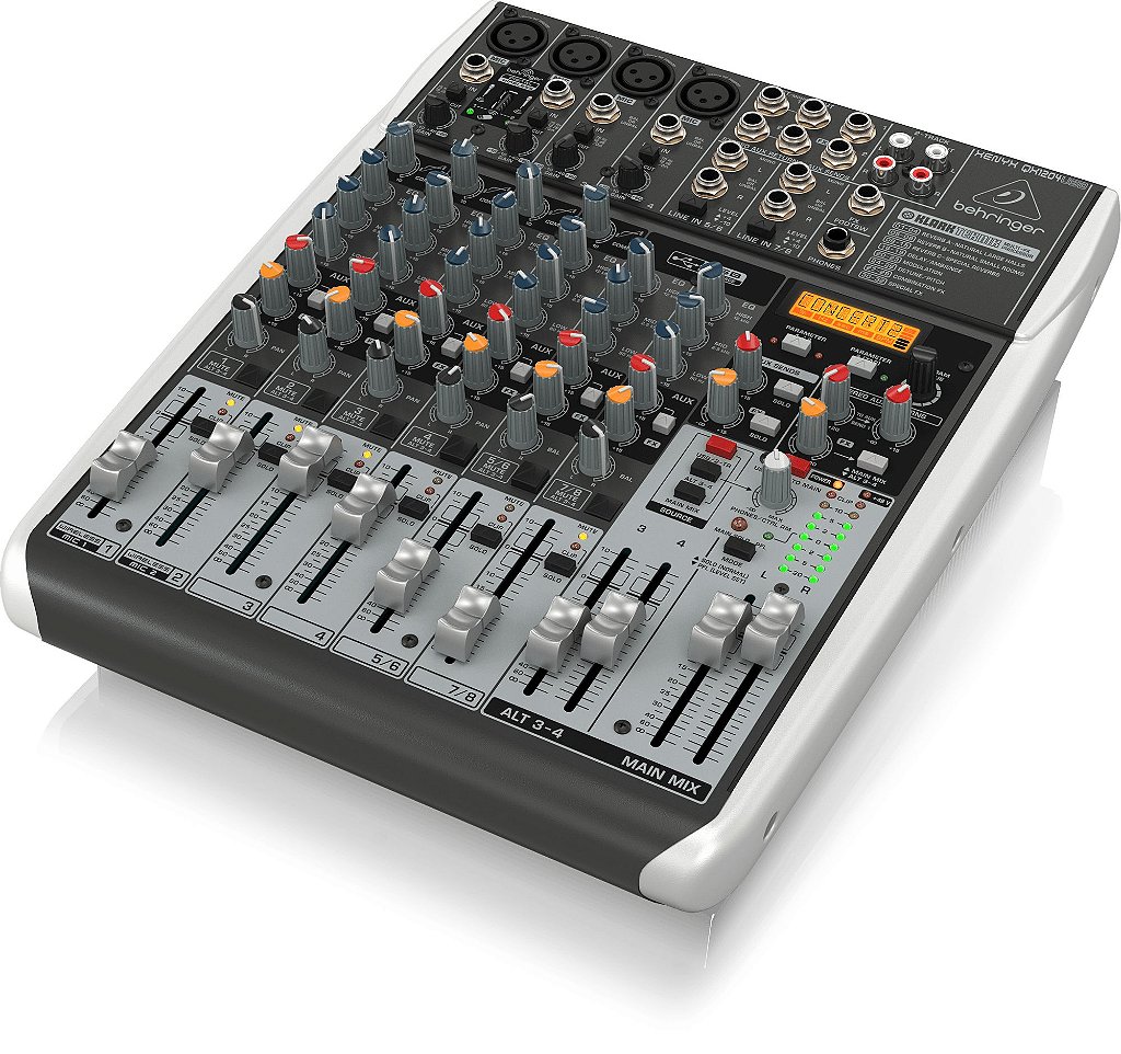 Mesa de Som Analógica 12 Entradas XENYX QX 1204 USB - BEHRINGER