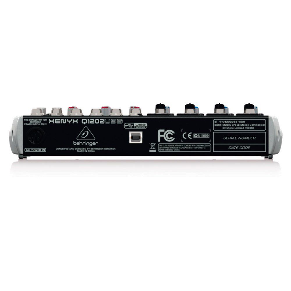 Mesa De Som Analógica Com 12 Canais XENYX Q1202 USB - BEHRINGER