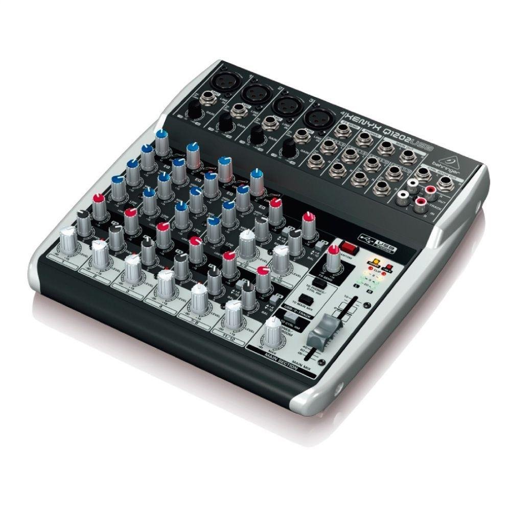 Mesa De Som Analógica Com 12 Canais XENYX Q1202 USB - BEHRINGER