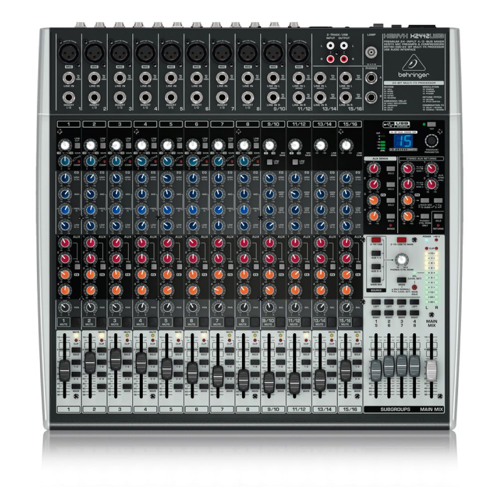 Mesa De Som Analógica Com 24 Canais XENYX X2442 USB - BEHRINGER