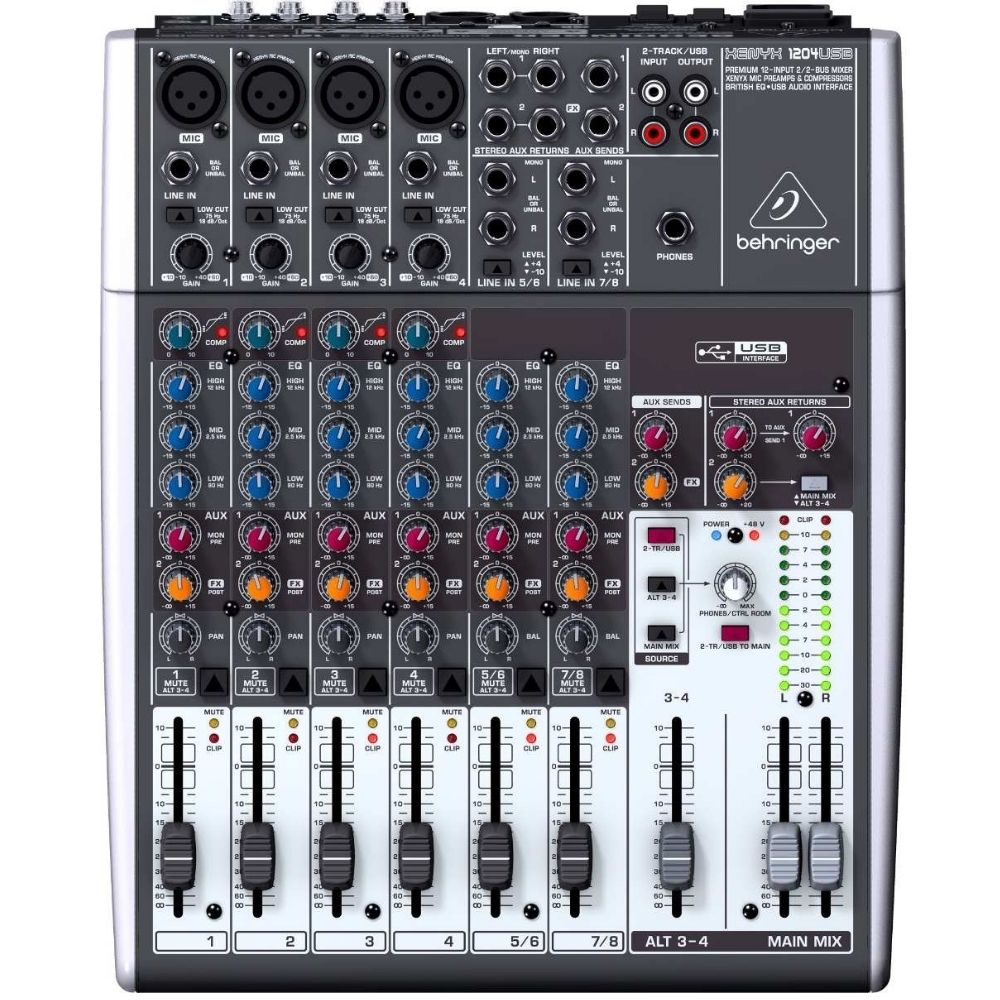 Mesa De Som Analógica XENYX 1204 USB - BEHRINGER - KEEPSOUND