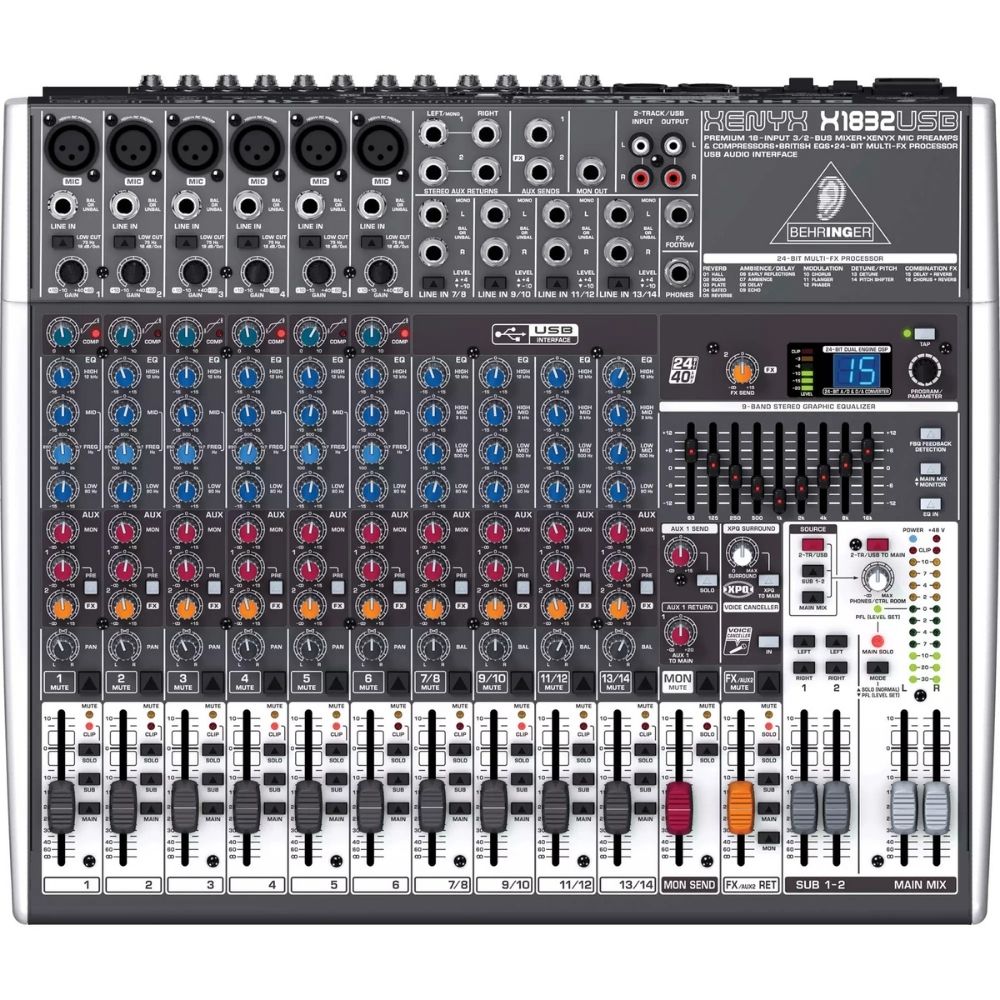 BEHRINGER XENYX 1832FX アナログミキサー Mesa De Som Analógica XENYX X 1832 USB - BEHRINGER - KEEPSOUND