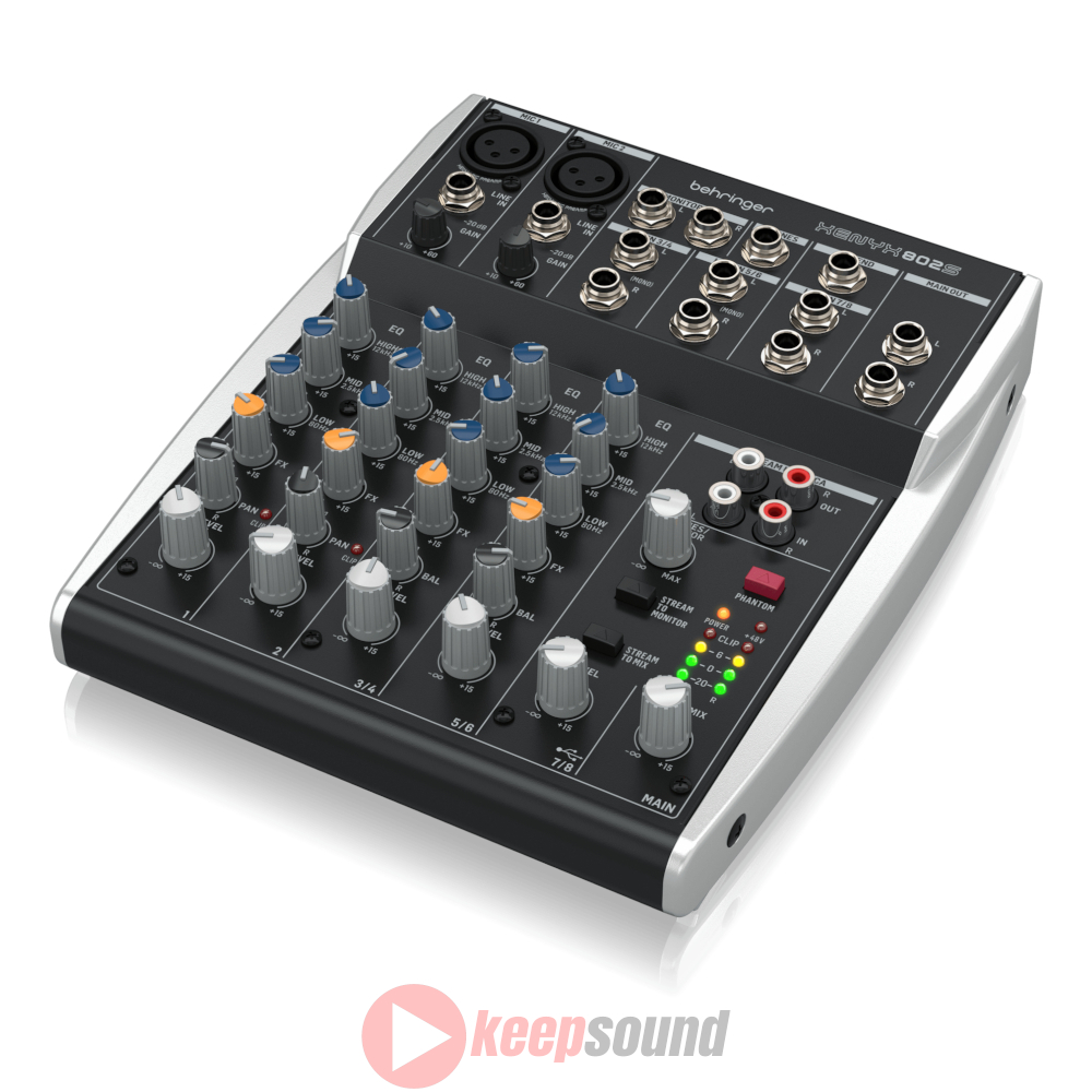Mesa de Som Analógica 8 Canais XENYX 802S - BEHRINGER - KEEPSOUND