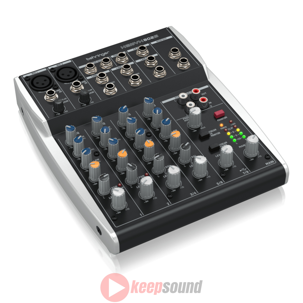 Mesa de Som Analógica 8 Canais XENYX 802S - BEHRINGER - KEEPSOUND