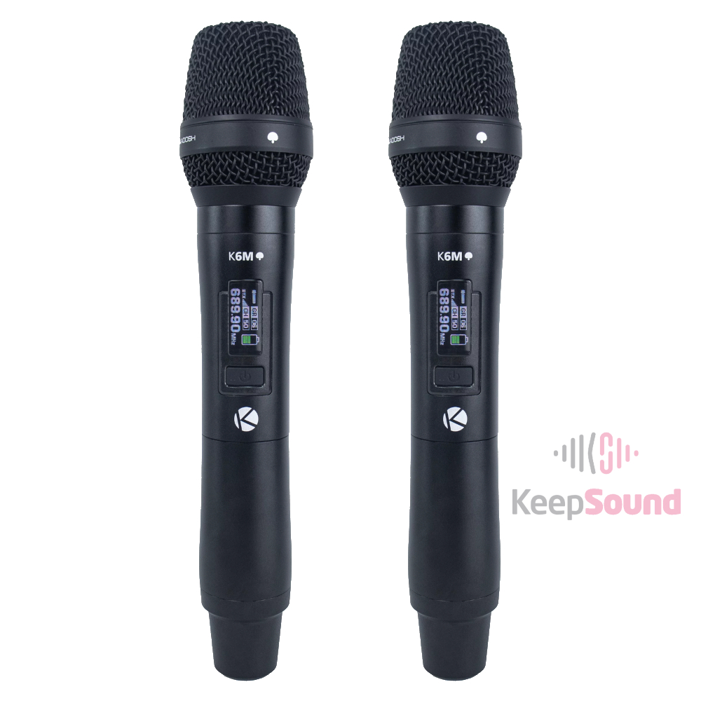 Microfone Duplo Profissional de Mão Sem Fio K-622M - KADOSH