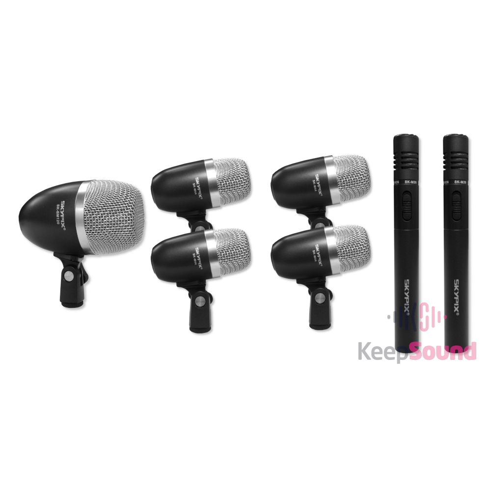 Kit 7 Microfones Para Bateria SK-MK7D - SKYPIX - KEEPSOUND - Loja