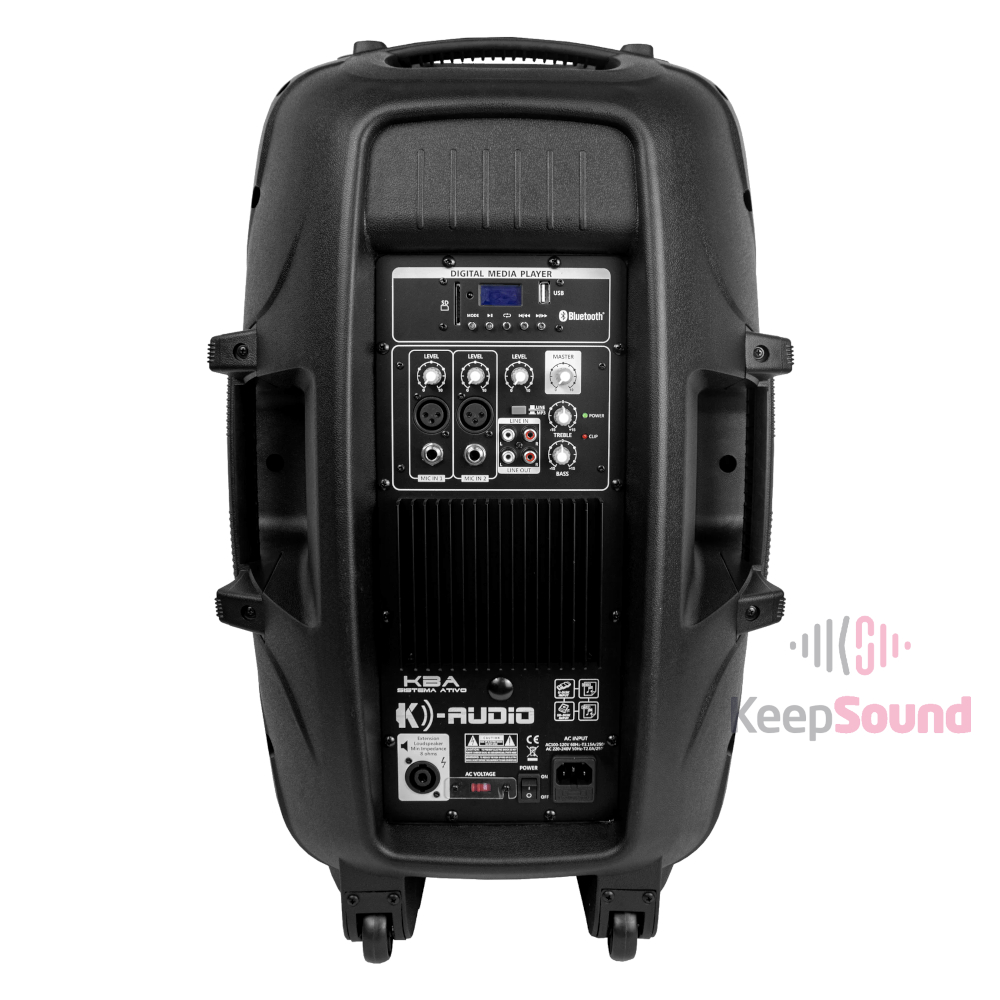 Caixa Ativa 350W 15 polegadas KBA 15 - K-AUDIO - KEEPSOUND - Loja