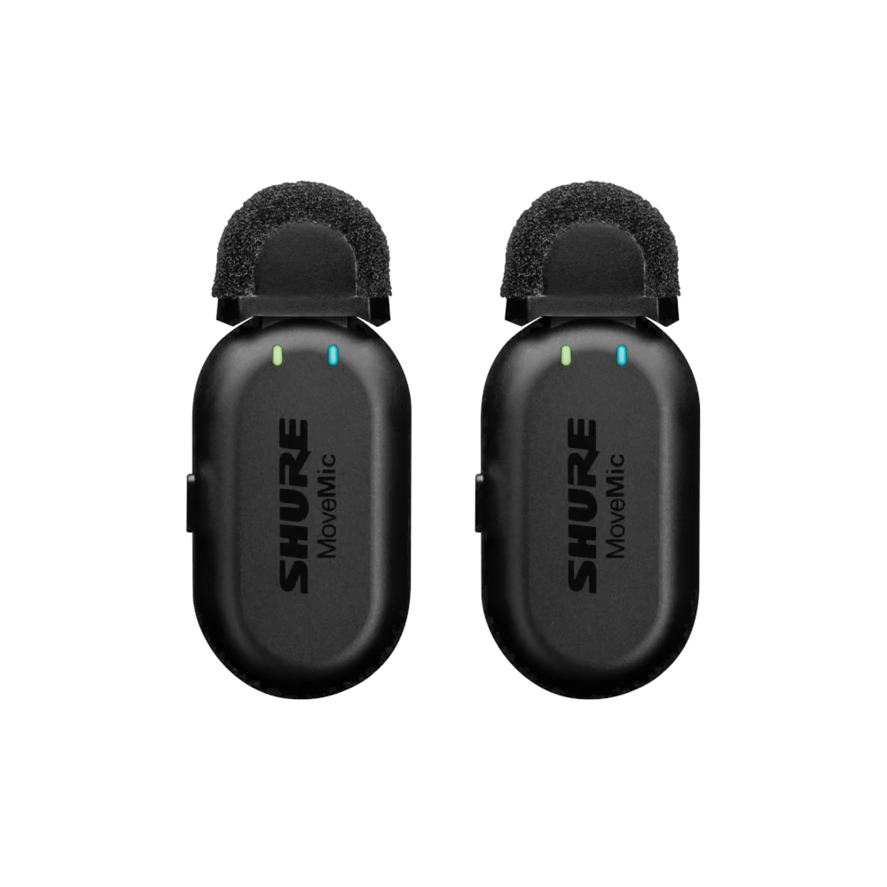 Kit 2 Microfones de Lapela Sem Fio Shure MoveMic Two com