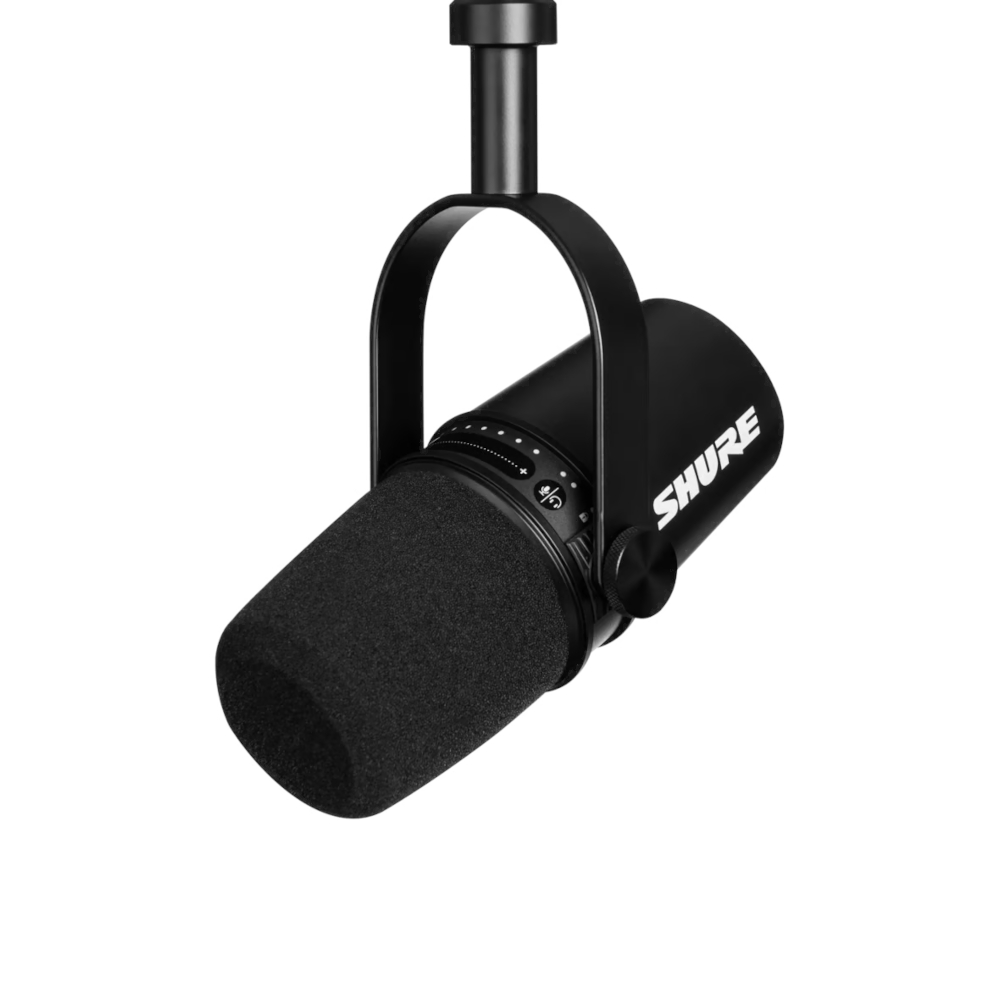 Microfone para Podcast USB/XLR Shure MV7-K com Modo Automático
