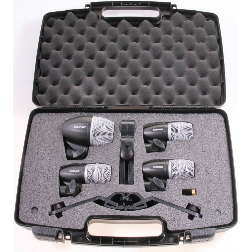 KIT Microfone Para Bateria SHURE Profissional PGDMK4-XLR