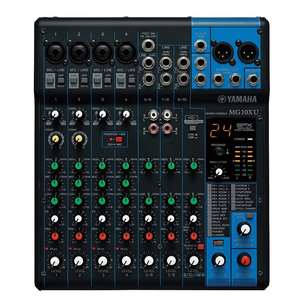 Mesa de Som Yamaha MG10XU 10ch 120V Profissional - KEEPSOUND