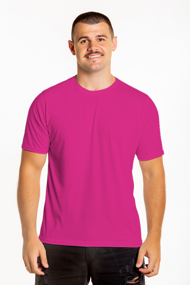 Camiseta Rosa Claro 100% Poliéster para Sublimação - MUNDIAL IMPORTS  Suprimento para Sublimação, Máquinas de Estampa, Prensas Térmicas e Transfer