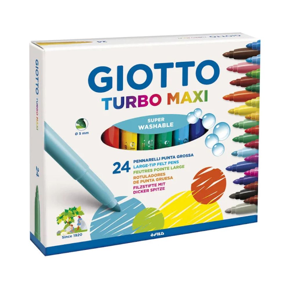 Caneta Hidrográfica 24 Cores Turbo Maxi - Giotto - Artes e Formas