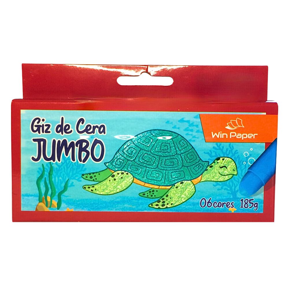 Giz de Cera Meu Primeiro Giz Jumbo com 6 Cores - Win Paper