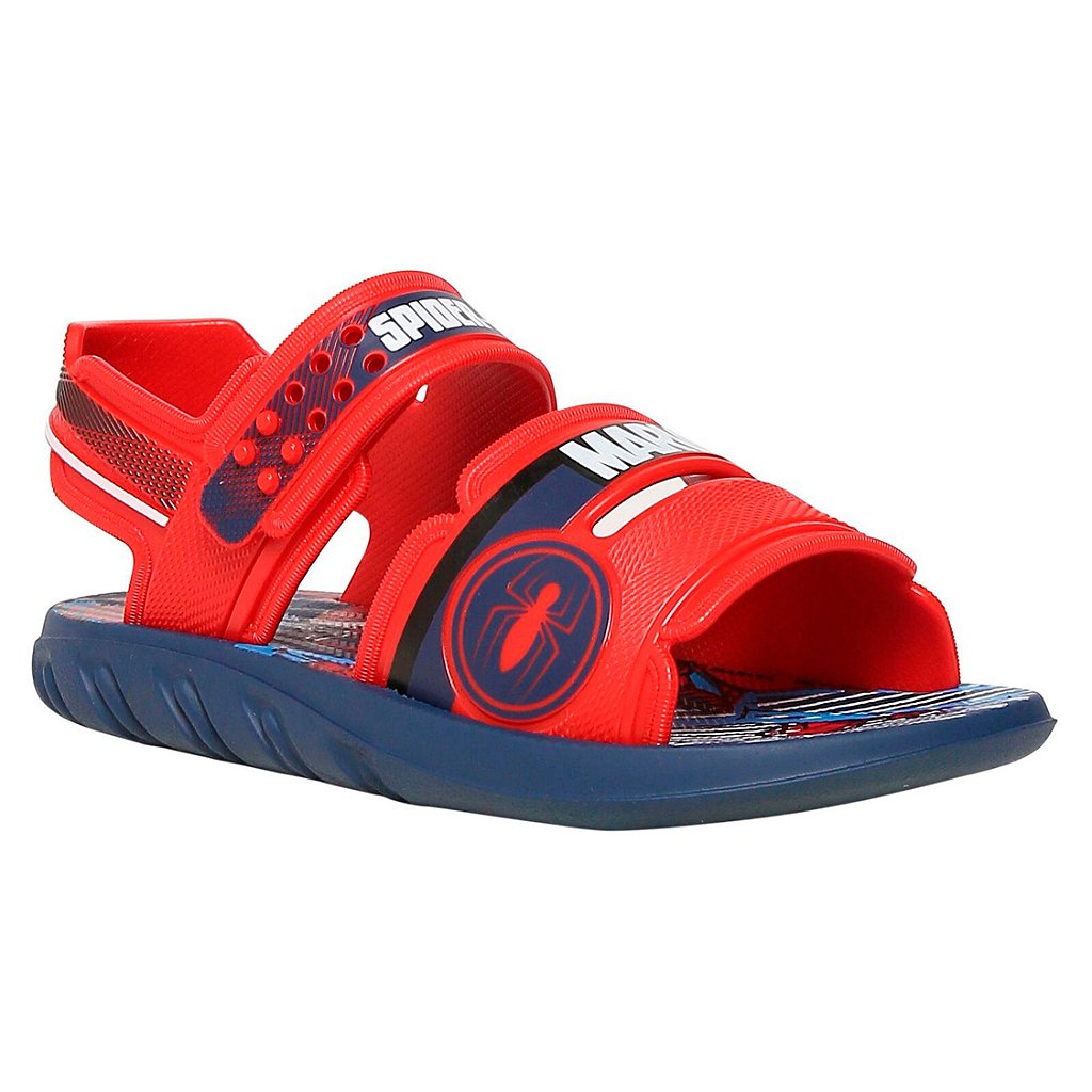 Sandália Homem Aranha Com Mochila - 22368 Cor Vermelho - Salti Sapataria