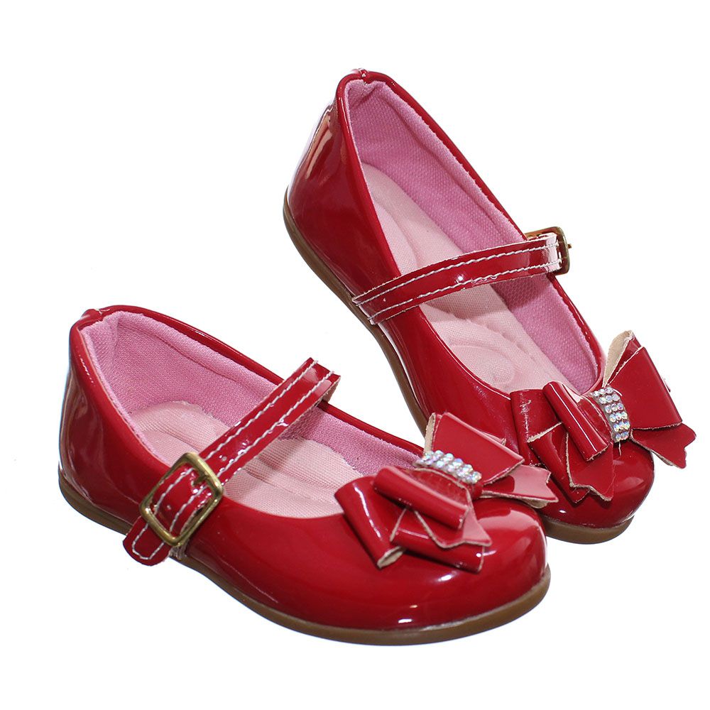 Sapato Sapatilha Infantil Menina Boneca Brilho Vermelho Loja de