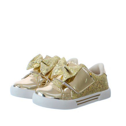 Sapato fashion infantil feminino dourado