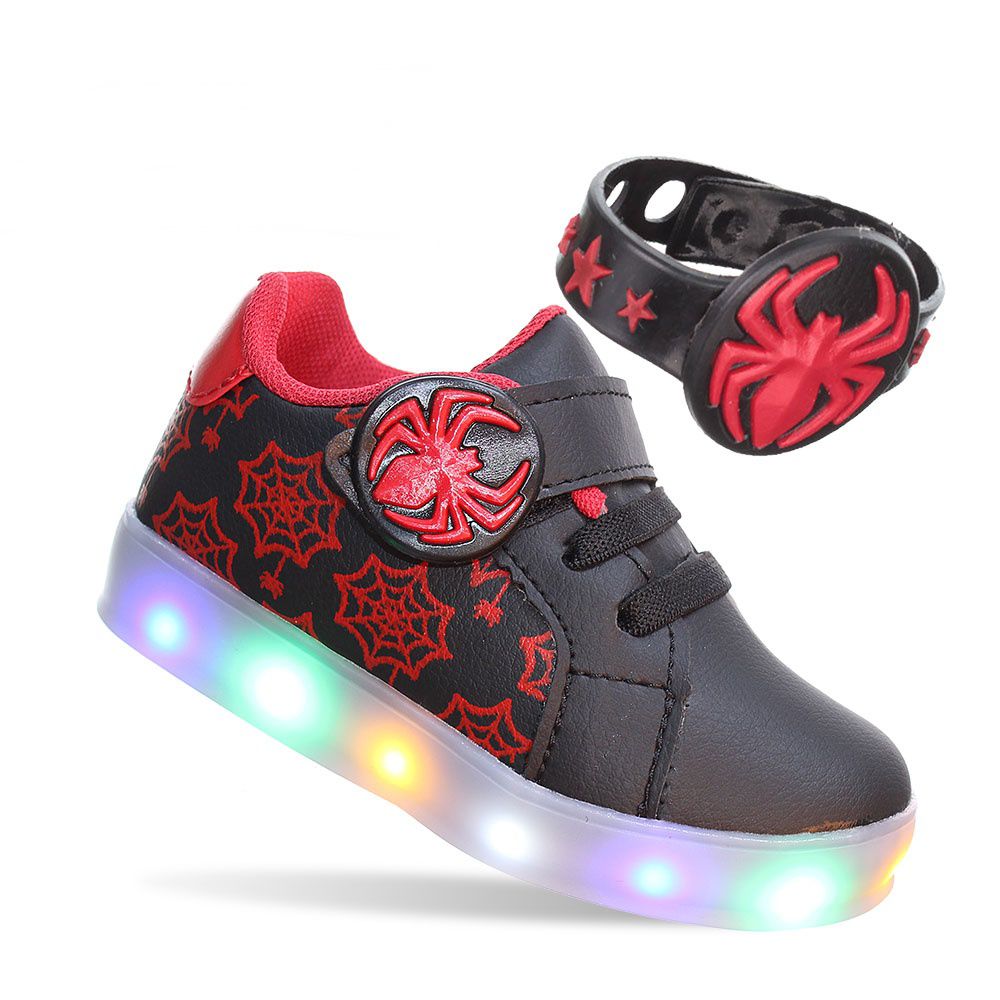 Tenis de Menino Aranha com Luz Pemania Loja de Calçados