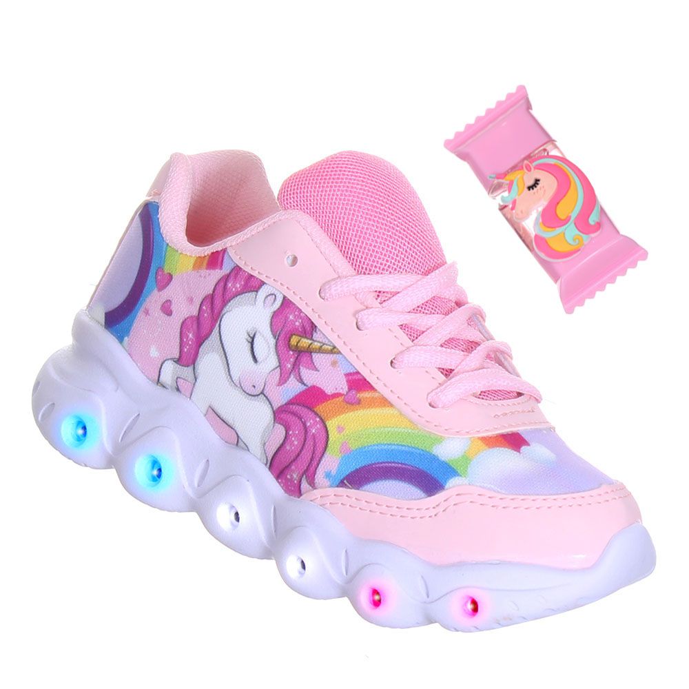 Tenis de Luzinha que Pisca Vem Com Brilho Labial Unicornio Loja