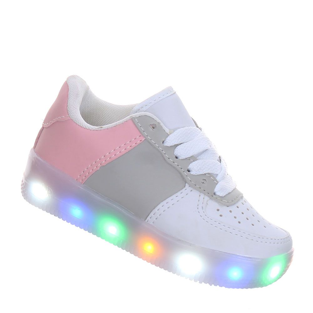 Tênis Infantil Feminino Casual Com Luzes de Led Colors Love Loja
