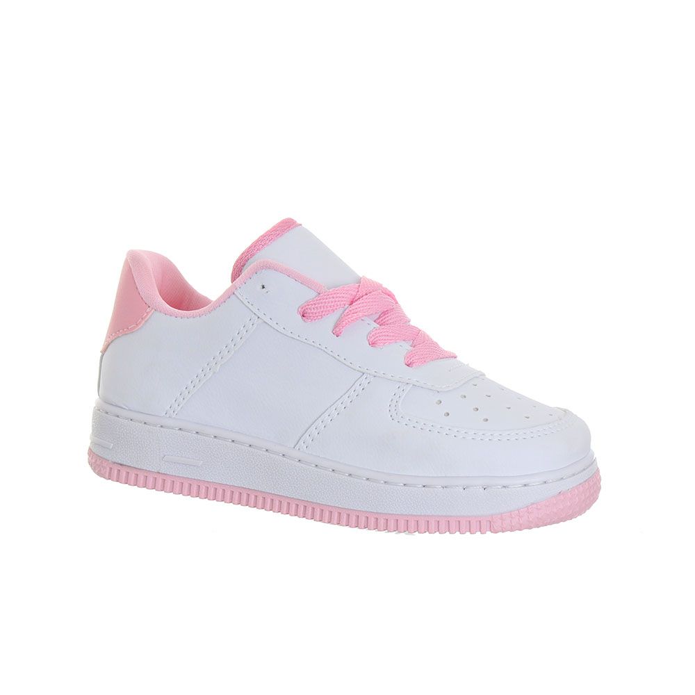 Tenis Infantil Crinaça Menina Juvenil Branco Rosa Casual Loja de