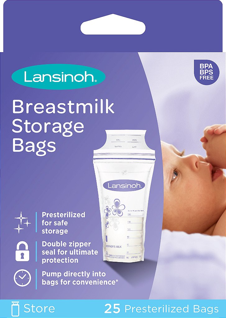 Saco para armazenar leite materno você encontra em www.babylage.com.br -  Baby Lage encontre mamadeiras, chupetas e enxoval de bebê em  www.babylage.com.br