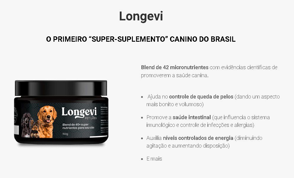 Longevi suplemento canino preço Clearance