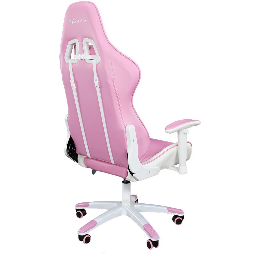 Cadeira Gamer Mymax Mx5 Reclinável Branco/Rosa - EQUIPE INFORMÁTICA