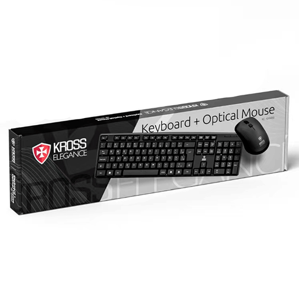 Combo Teclado Mouse USB Kross KE-KM400V1 Preto - EQUIPE INFORMÁTICA