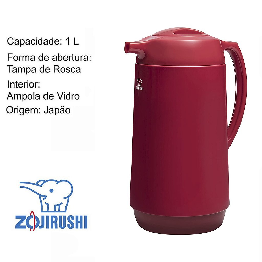 Zojirushi AHGB-10DRA Thermal Serve Carafe, 1.0L, 1L, Red