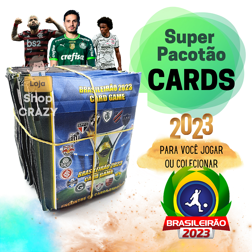 50 Pacotinhos BRASILEIRÃO 2023 EBM. DE PAPEL, São 200 CARDS