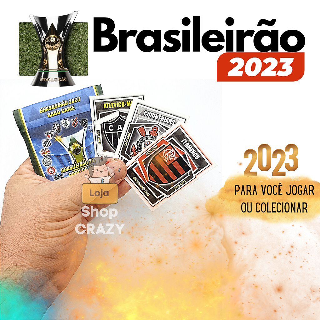 50 Pacotinhos BRASILEIRÃO 2023 EBM. DE PAPEL, São 200 CARDS